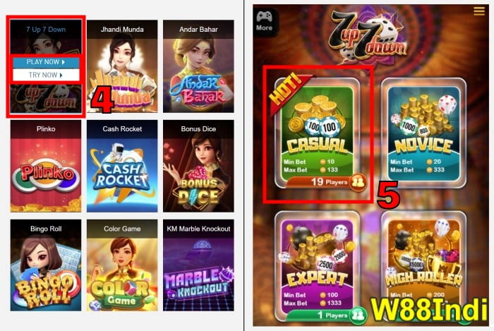 วิธีเล่น  PEP0 ขึ้น 7 ลงเกมออนไลน์อธิบายด้วยคํานําเดิมพันขั้นที่ 2